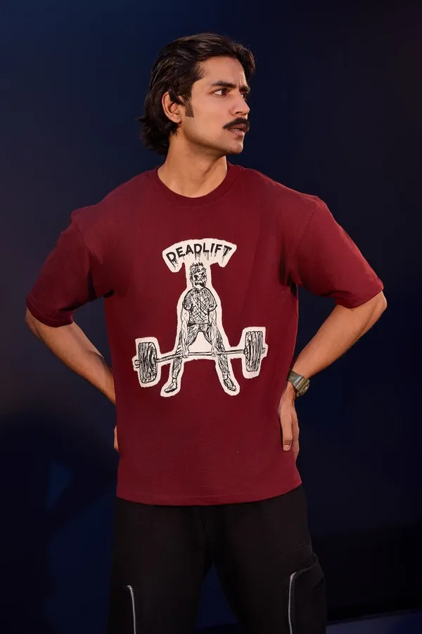 Zombie_Deadlift_Maroon_T_Shirt