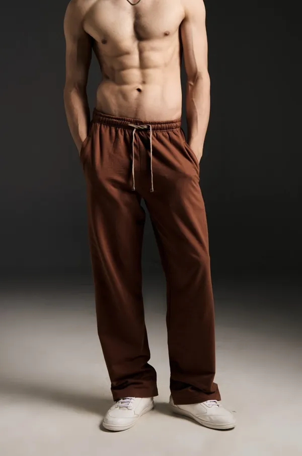 Brown_Straight_Fit_Pants
