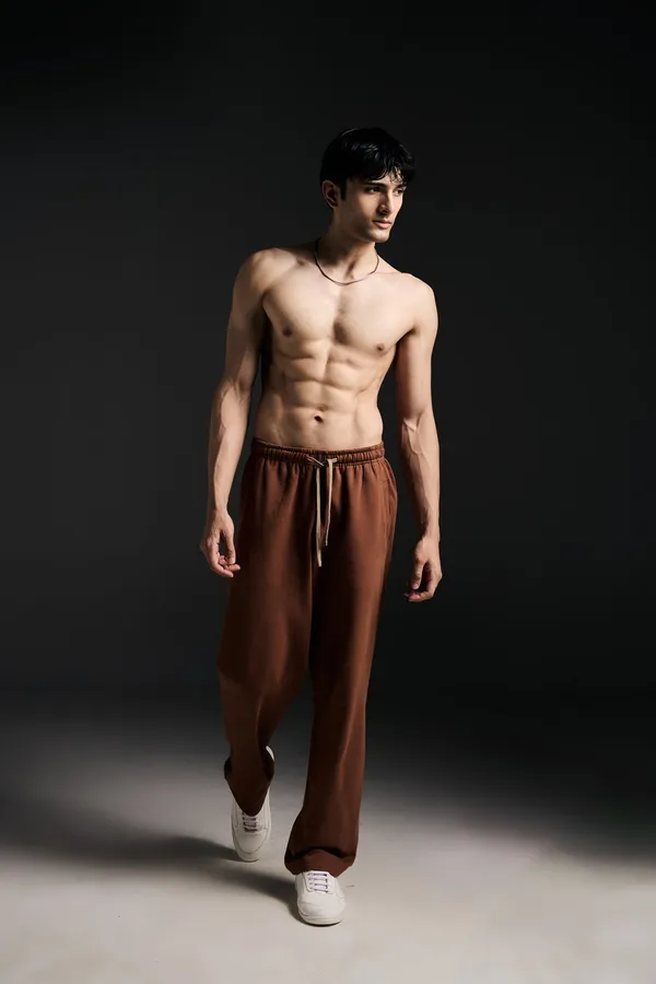 Brown_Straight_Fit_Pants