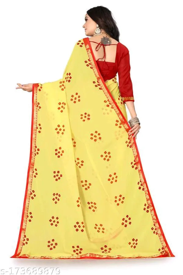 Yellow_Printed_Saree_For_Women