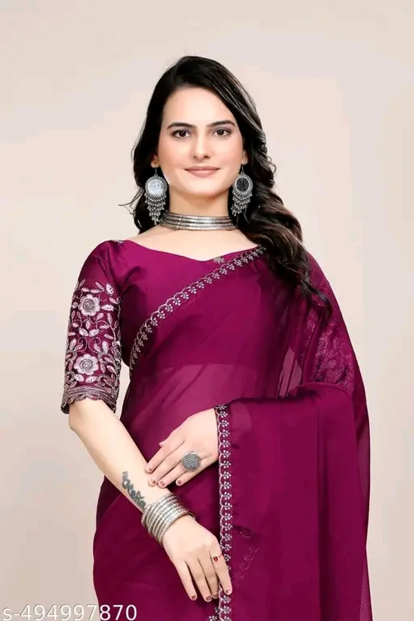 Magenta_Chiffon_Embroidered_Saree_For_Women
