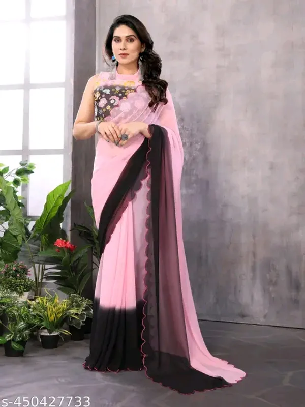 Pink_Georgette_Ombre_Saree_For_Women