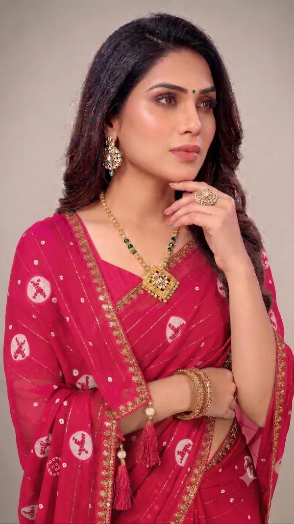 Pink_Georgette_Printed_Saree_For_Women