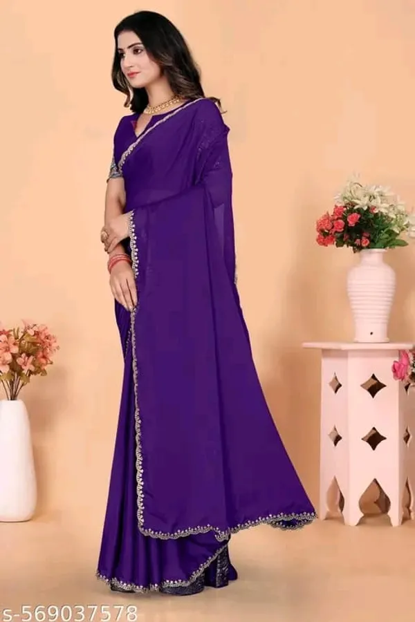 Purple_Embellished_Saree_For_Women