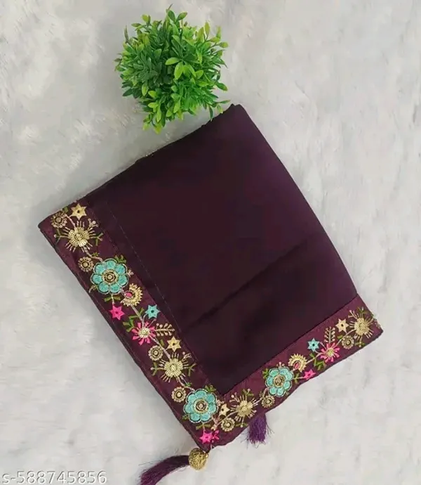 Wine_Embroidered_Floral_Border_Saree_for_Women