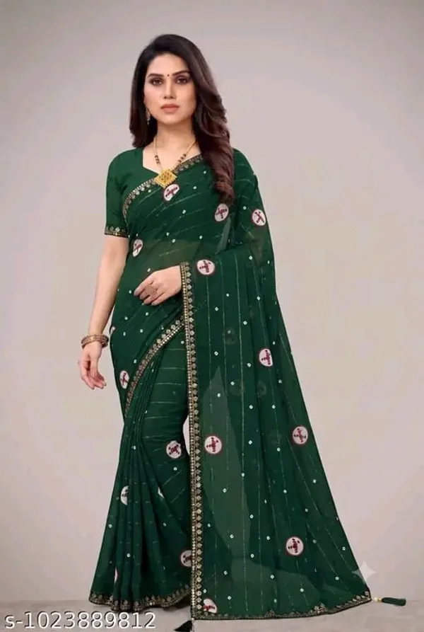 Green_Georgette_Printed_Saree_for_Women