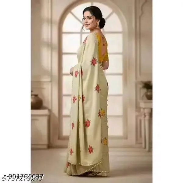 Cream_Floral_Embroidered_Saree_for_Women