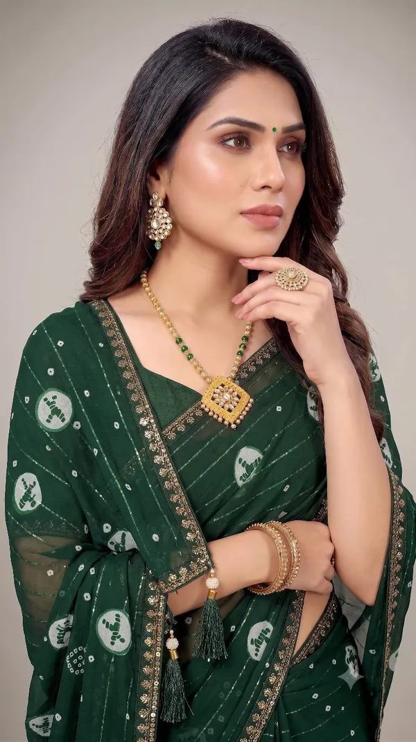 Green_Georgette_Printed_Saree_for_Women