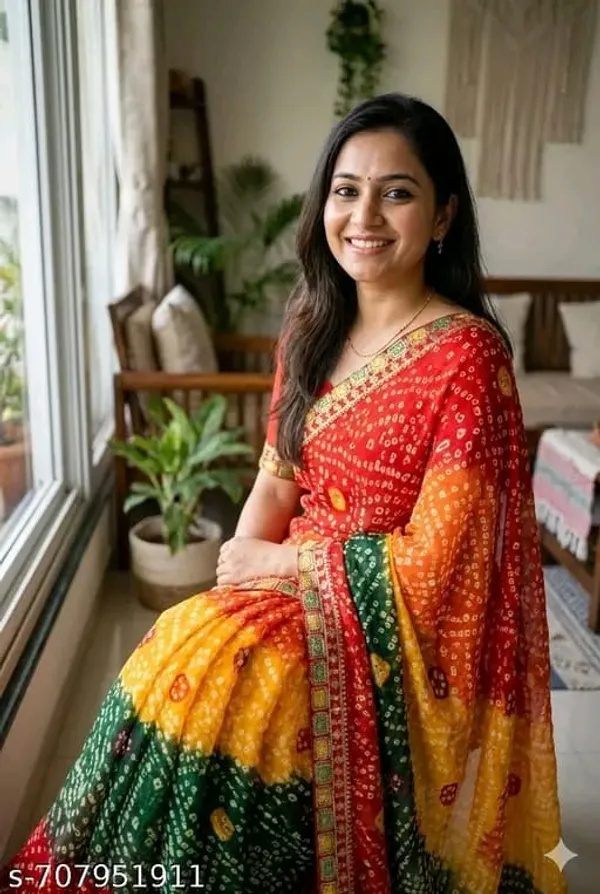 Multicolor_Bandhani_Style_Saree_for_Women