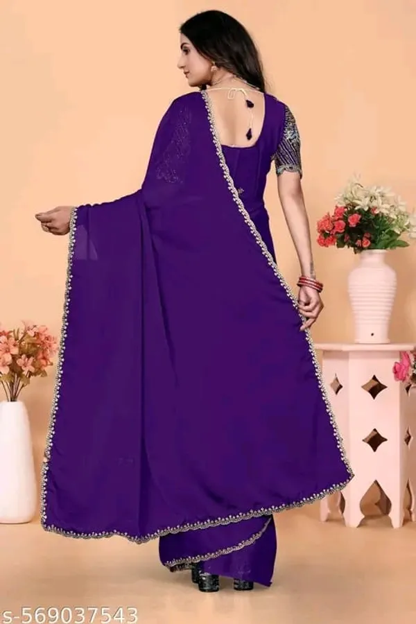 Purple_Embellished_Saree_For_Women