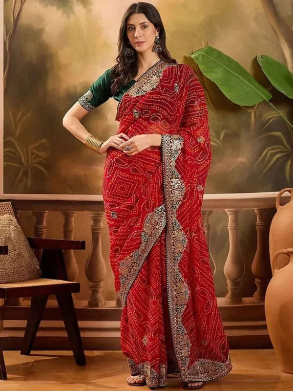 Red_Bandhani_Print_Saree_for_Women