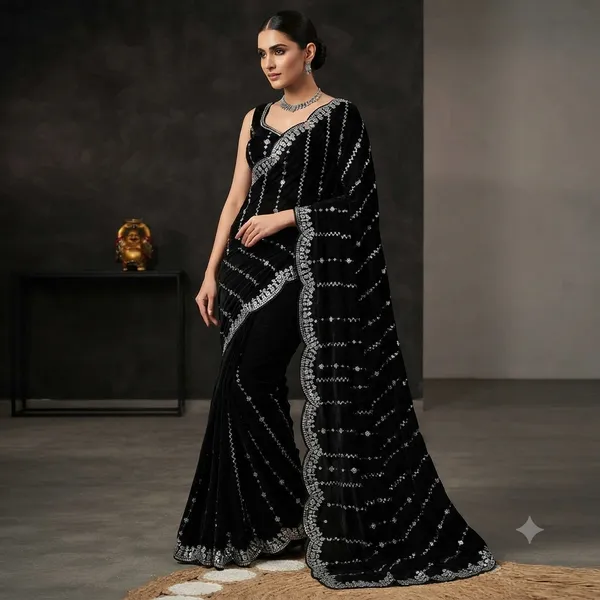 Black_Embellished_Saree_for_Women