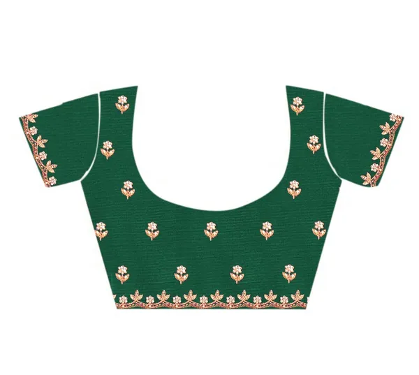 Green_Embroidered_Saree_For_Women