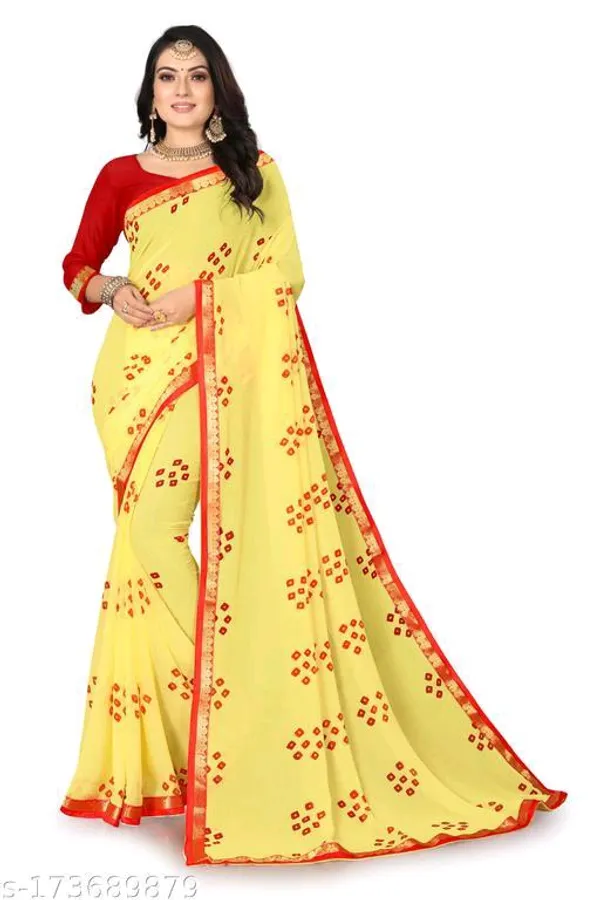 Yellow_Printed_Saree_For_Women