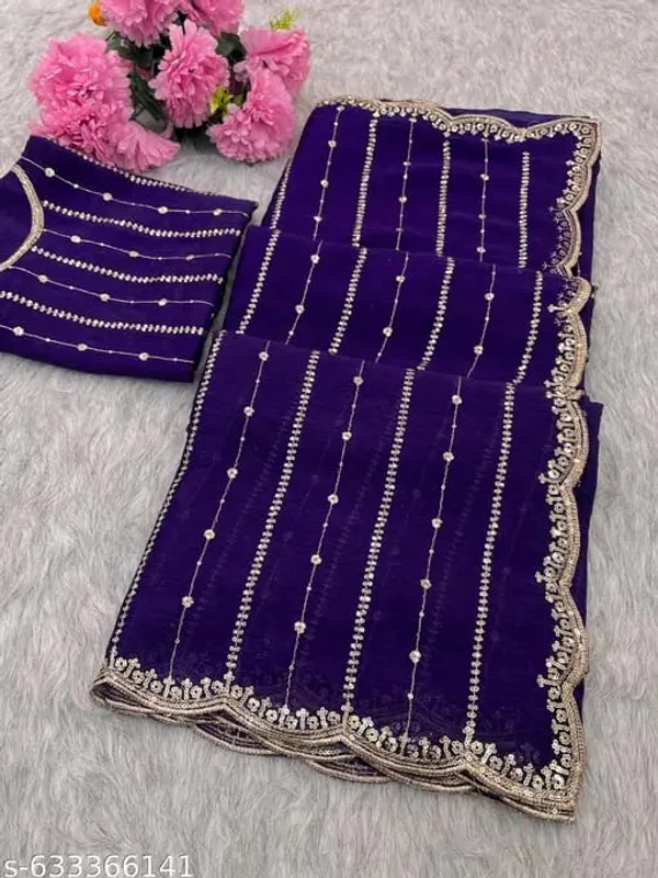 Purple_Georgette_Embellished_Saree_for_Women