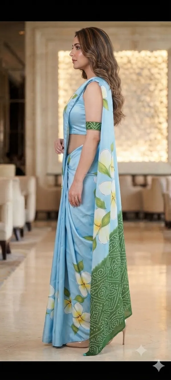 Blue_Floral_Print_Saree_for_Women