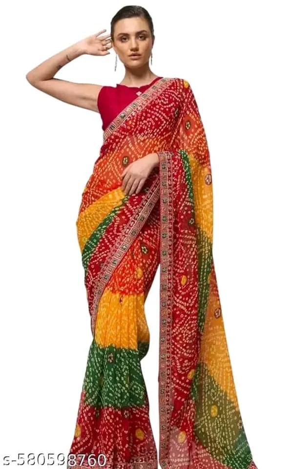 Multicolor_Bandhani_Style_Saree_for_Women