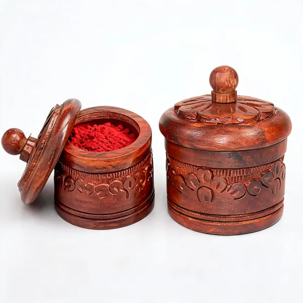 Wood_Brown_Sindoor_Dani_For_Pooja_Rituals_Pack_Of_4