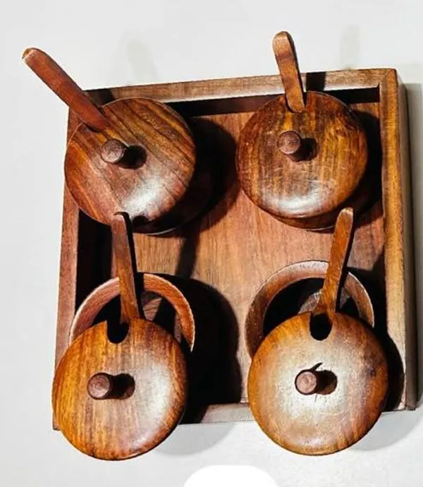 Wooden_Mukhwas_Box,_Mukhwas_Container_Set,_Multipurpose_Refreshment_Tray,_Supari_Saunf_Masala_Storage_Jars,_Serving_Box,_Kitchen_Counter_Organizer,_Antique_Home_Decor,_Set_of_4