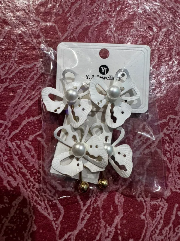 White_Anti_Tarnish_Butterfly_Dangle_Earrings_For_Women_And_Girls_-_Pack_of_2