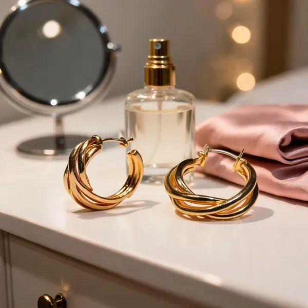 Gold-Tone_Anti_Tarnish_Layered_Hoop_Earrings_For_Women_-_Pack_of_2