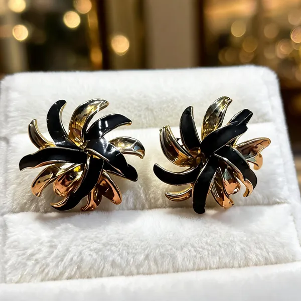Black_Gold-Tone_Anti_Tarnish_Floral_Stud_Earrings_For_Women_-_Pack_of_2