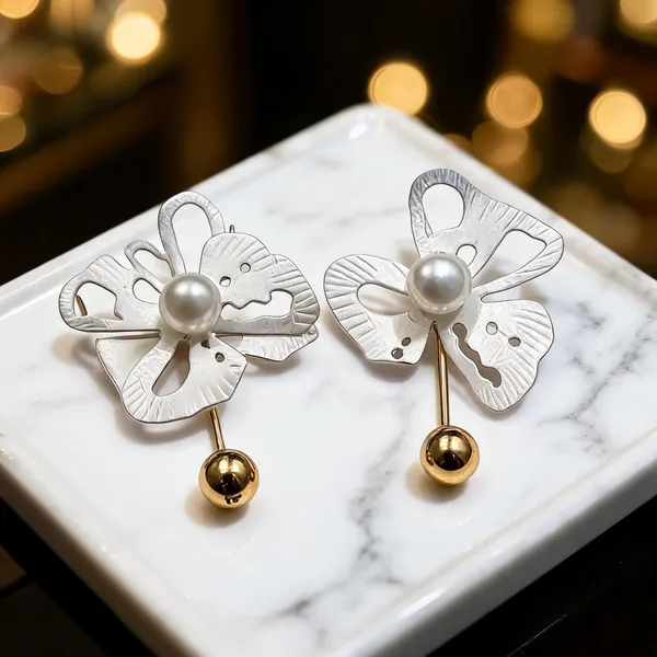 White_Anti_Tarnish_Butterfly_Dangle_Earrings_For_Women_And_Girls_-_Pack_of_2