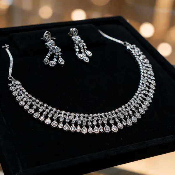 Silver_Oxidised_Stainless_Steel_Floral_Necklace_Set_For_Women