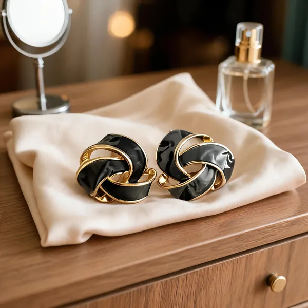 Black_Gold_Anti_Tarnish_Statement_Drop_Earrings_For_Women_-_Pack_of_2