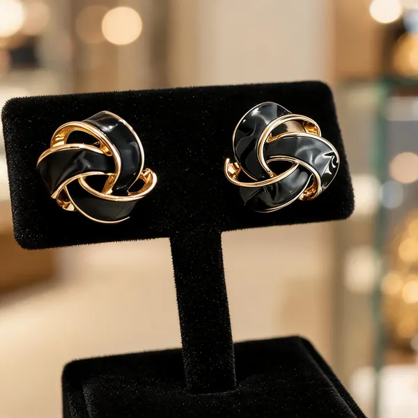 Black_Gold_Anti_Tarnish_Statement_Drop_Earrings_For_Women_-_Pack_of_2