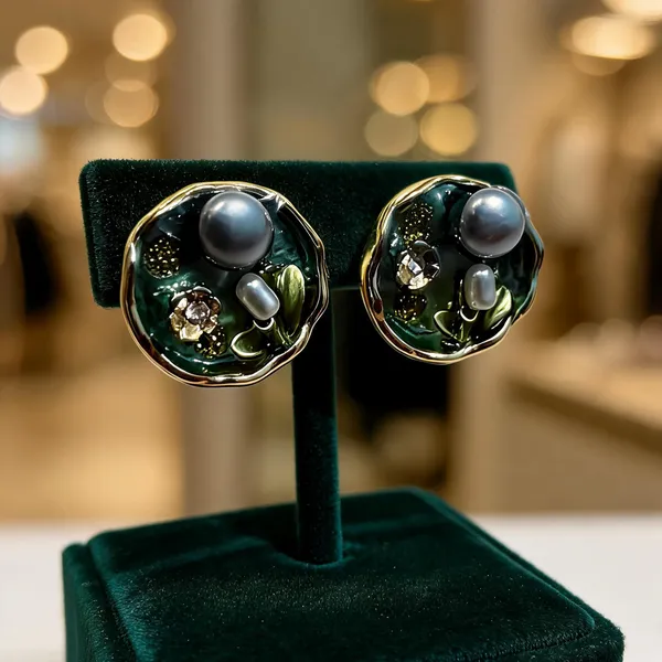Green_Anti_Tarnish_Round_Stud_Earrings_For_Women_-_Pack_of_2