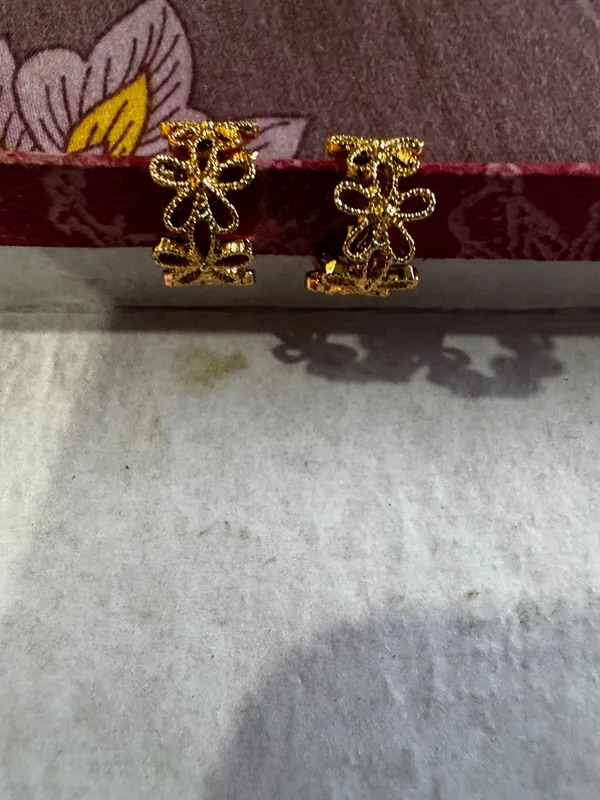 Gold_Anti_Tarnish_Floral_Drop_Earrings_For_Women_-_Pack_of_2
