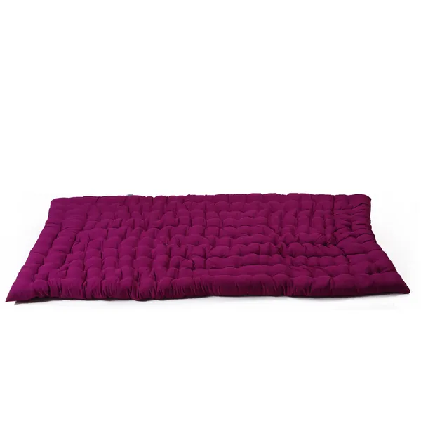 Pink_Cotton_Checked_Quilted_Floor_Mattress_With_Bolster_Bedroom