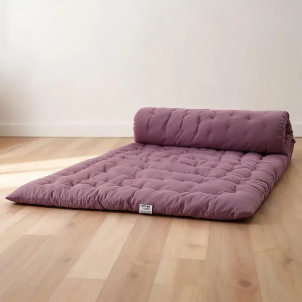 Mauve_Cotton_Quilted_Tufted_Floor_Mattress_Bedroom