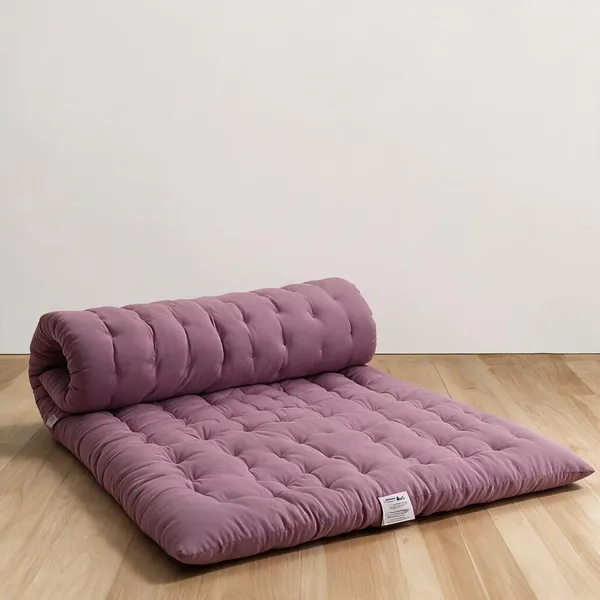 Mauve_Cotton_Quilted_Tufted_Floor_Mattress_Bedroom