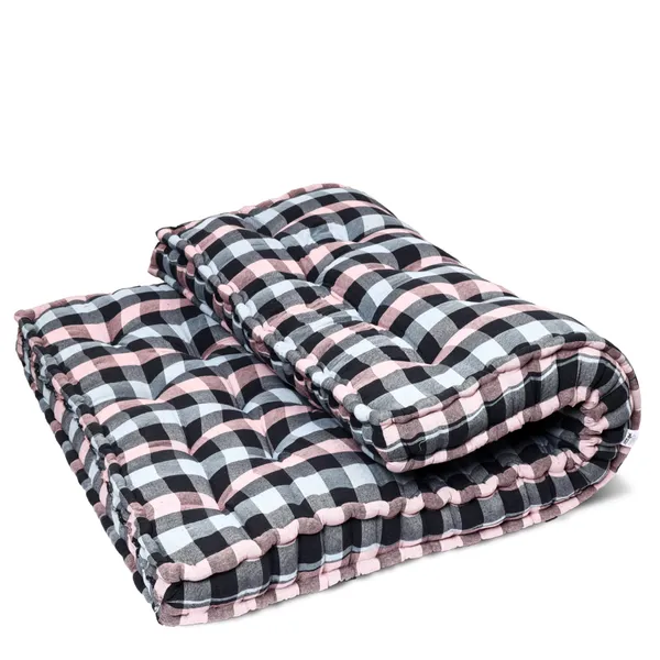 Multicolor_Cotton_Quilted_Checkered_Floor_Mattress_Bedroom