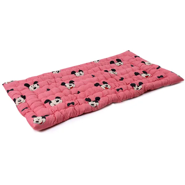 Pink_Cotton_Mickey_Mouse_Print_Quilted_Floor_Mattress_Bedroom