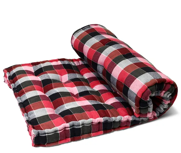 Red_Cotton_Quilted_Checkered_Floor_Mattress_Bedroom