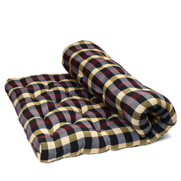 Multicolor_Cotton_Quilted_Checkered_Floor_Mattress_Bedroom