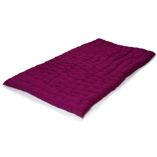 Pink_Cotton_Checked_Quilted_Floor_Mattress_With_Bolster_Bedroom