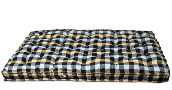 Multicolor_Cotton_Checkered_Quilted_Rollable_Floor_Mattress_Bedroom