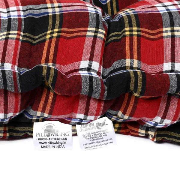 Red_Cotton_Quilted_Checkered_Floor_Mattress_Bedroom
