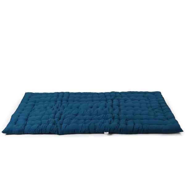 Turquoise_Cotton_Quilted_Rollable_Floor_Mattress_Bedroom