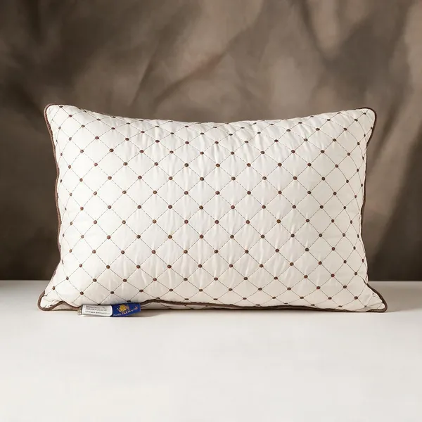 White_Fiber_Quilted_Diamond_Pattern_Pillow_Bedroom