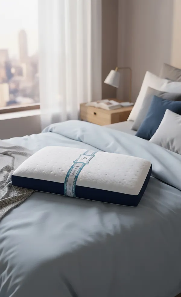 White_Memory_Foam_Solid_Contoured_Pillow_Bedroom