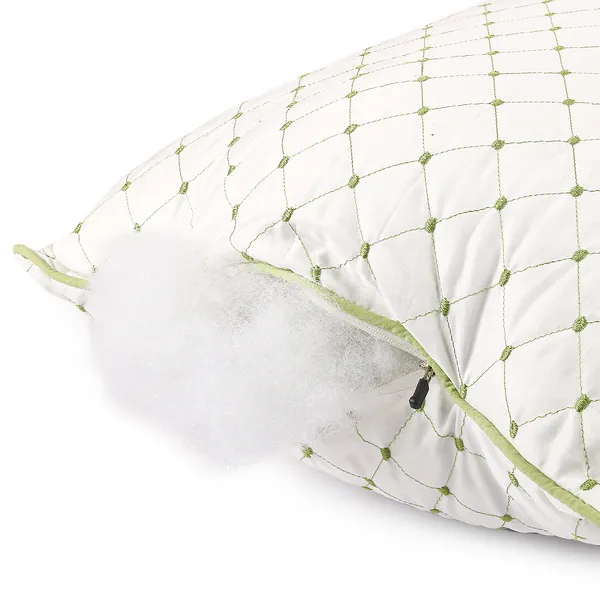 White_Fiber_Quilted_Pattern_Sleeping_Pillow_Bedroom