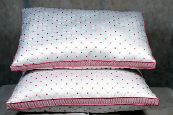 White_Fiber_Quilted_Geometric_Pattern_Bed_Pillow_Set_Bedroom_Set_Of_2