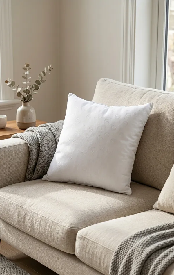 White_Fiber_Cushion_Set_Bedroom_Set_Of_4