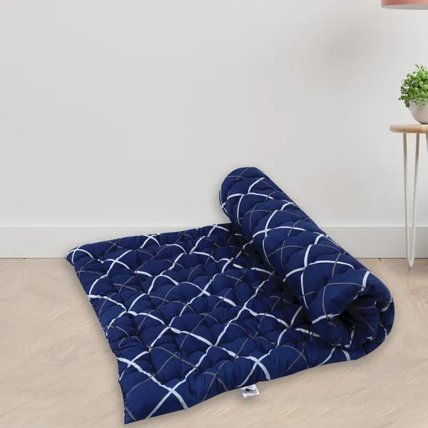 Navy_Blue_Cotton_Solid_Quilted_Floor_Mattress_Bedroom