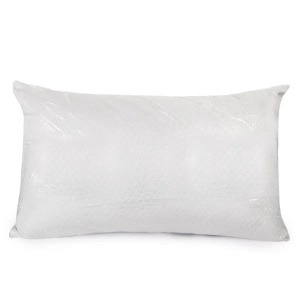 White_Fiber_Plain_Rectangular_Pillow_Bedroom